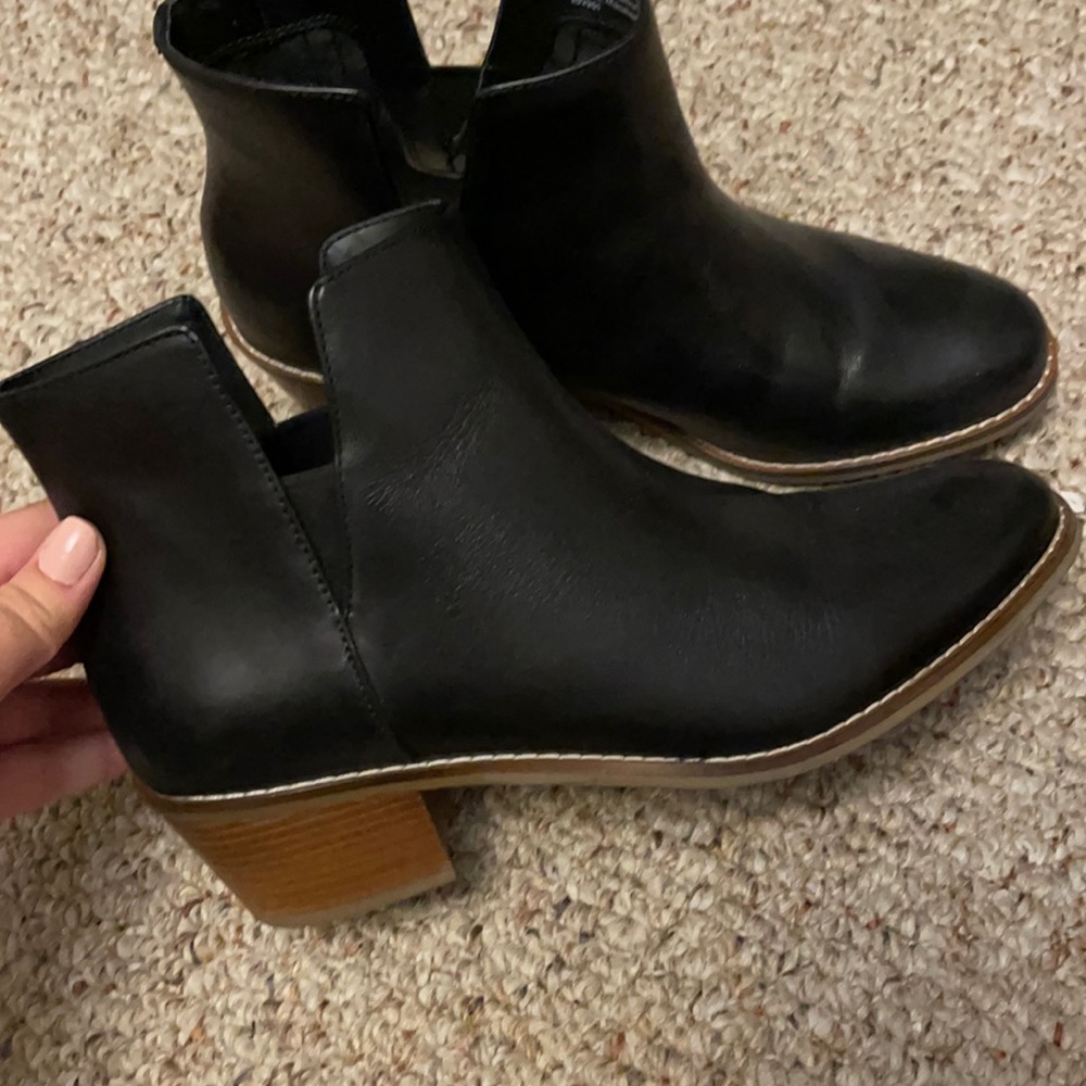 Cole Haan cut out black booties